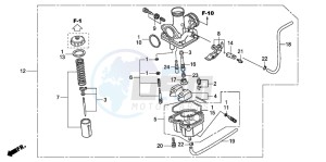 CRF80F 100 drawing CARBURETOR (CRF100F)