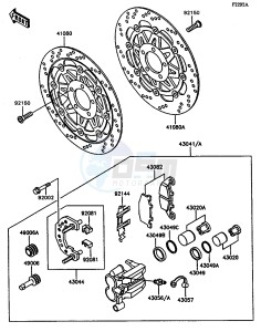 ZG 1000 A [CONCOURS] (A7-A9) [CONCOURS] drawing FRONT BRAKE-- ZG1000-A9- -