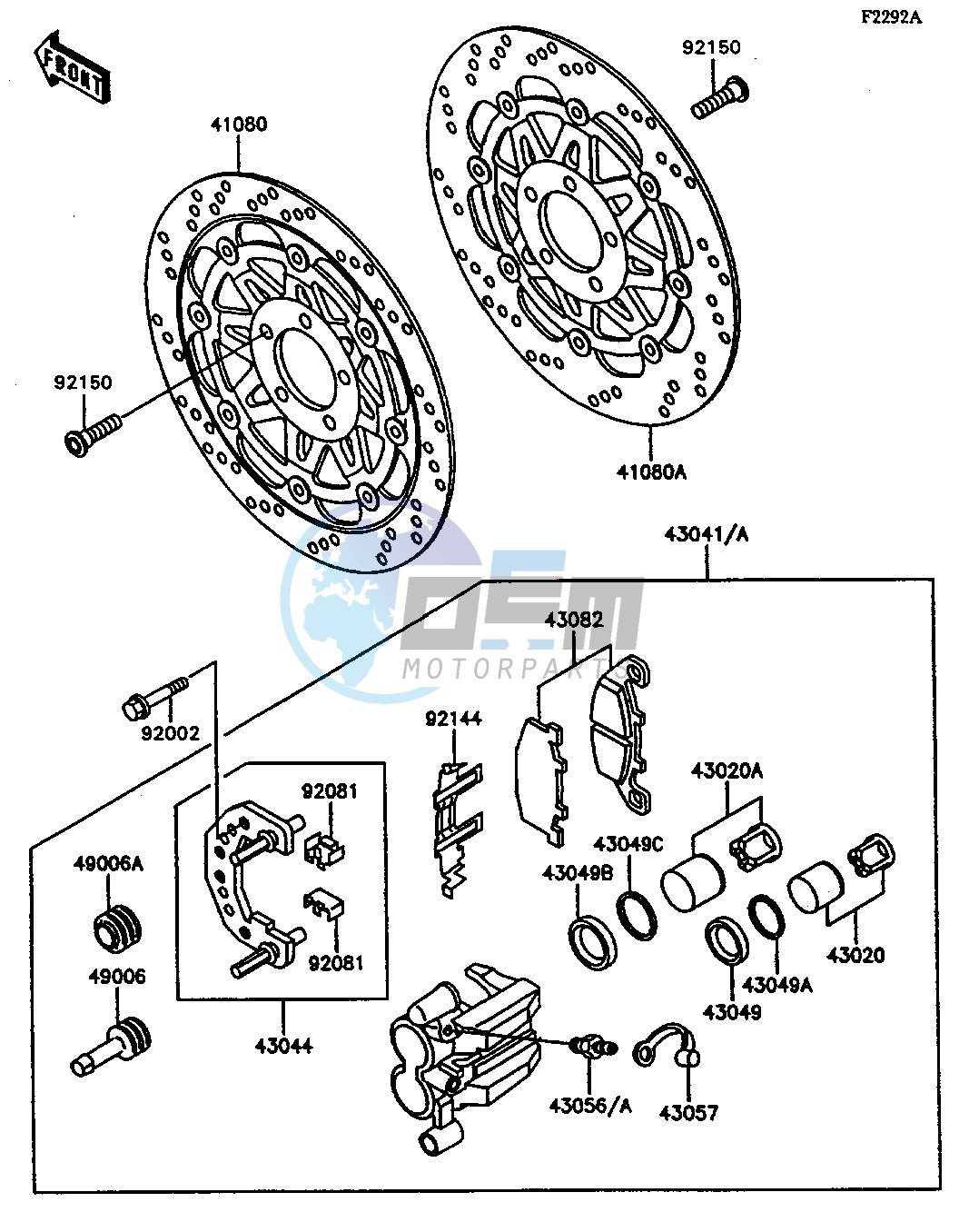 FRONT BRAKE-- ZG1000-A9- -