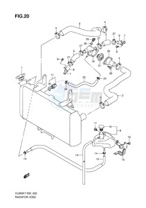 DL650 ABS V-STROM EU-UK drawing RADIATOR HOSE