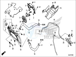 CB500FAH CB500F ED drawing RADIATOR