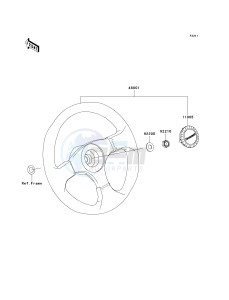 KRF 750 A [TERYX 750 4X4] (A8F) A8F drawing STEERING WHEEL