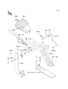 KAF 950 F [MULE 4010 DIESEL 4X4] (F9F-FAF) FAF drawing BRAKE PEDAL_THROTTLE LEVER