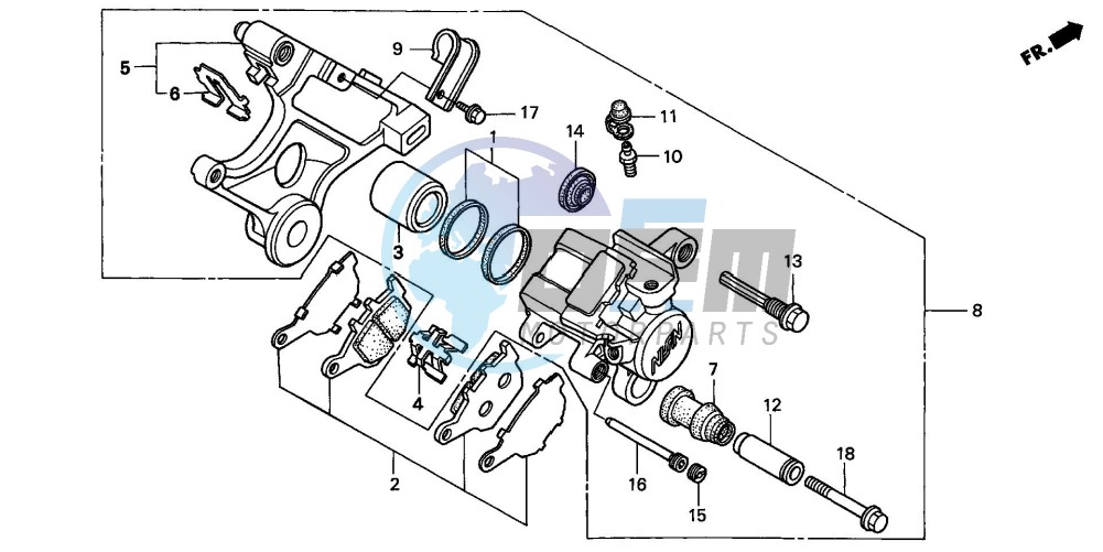 REAR BRAKE CALIPER