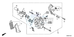 NT700VAB drawing L. FRONT BRAKE CALIPER