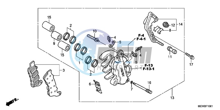 L. FRONT BRAKE CALIPER