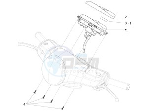 LX 125 4T 3V IE NOABS E3 (APAC) drawing Meter combination - Cruscotto