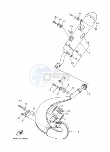 YZ250X (BF1M) drawing EXHAUST