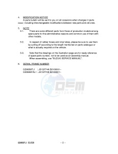 GSX650F (E3-E28) Katana drawing * CATALOG PREFACE *