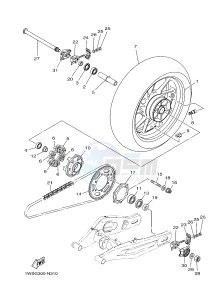 MT07A MT-07 ABS 700 (1XBM) drawing REAR WHEEL