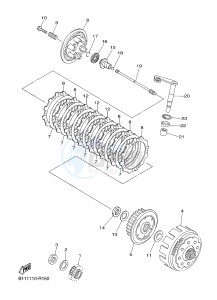 YZ450F (B115 B116 B117) drawing CLUTCH