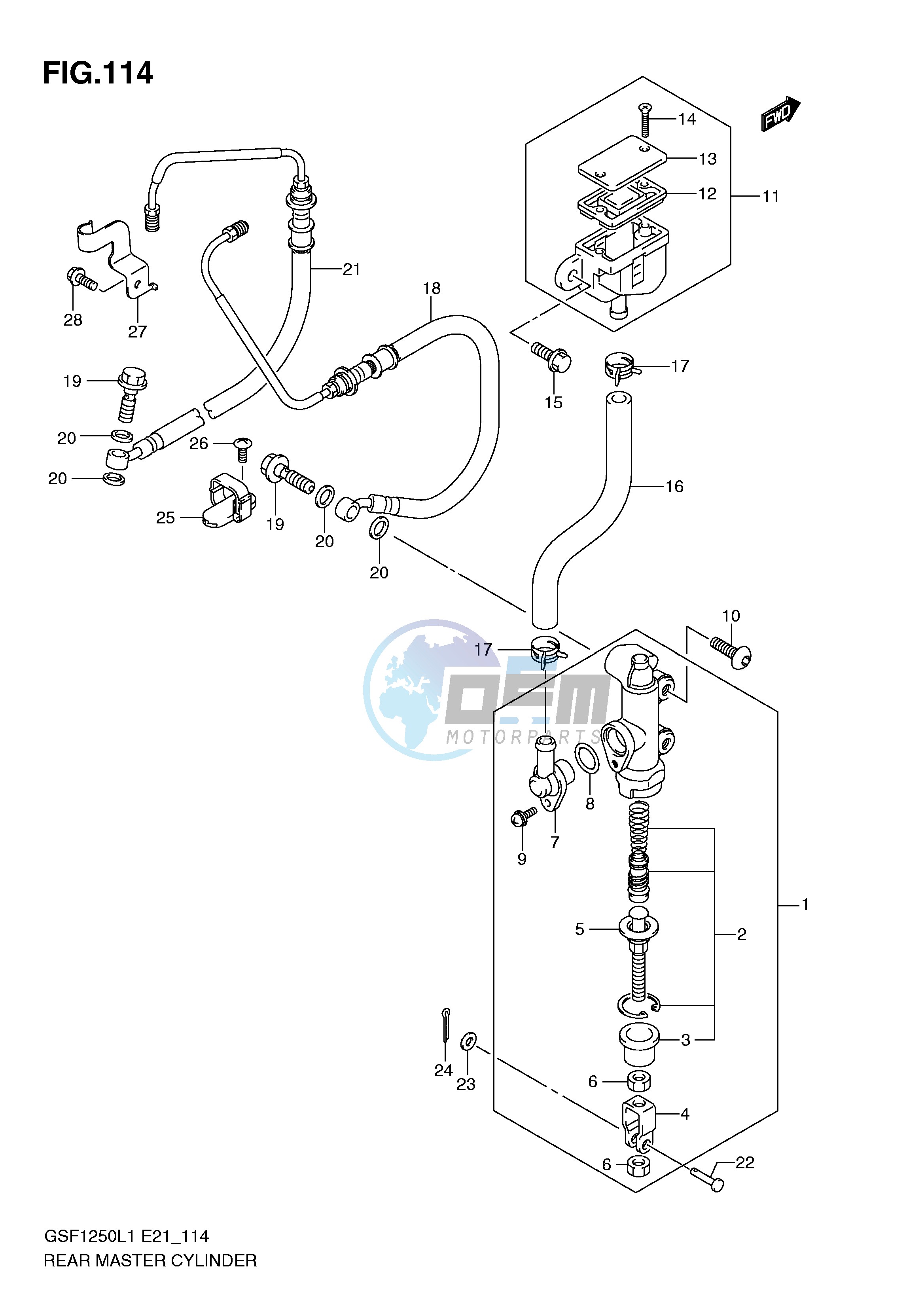 REAR MASTER CYLINDER (GSF1250AL1 E24)