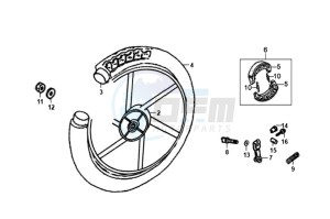 FIDDLE II 50 25KMH OLD ENGINE drawing REAR WHEEL