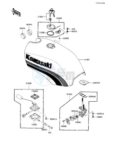 EX 305 B [GPZ 305] (B1) [GPZ 305] drawing FUEL TANK