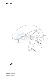 VZ800 drawing FRONT FENDER L4