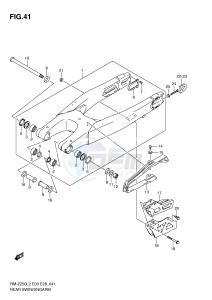 RM-Z250 (E03) drawing REAR SWINGING ARM