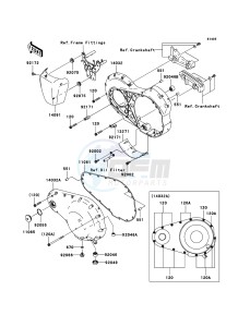 VN2000 CLASSIC VN2000H8F GB XX (EU ME A(FRICA) drawing Left Engine Cover(s)