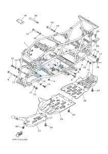 YFM550FWAD YFM5FGPB GRIZZLY 550 EPS (1HS3 1HS4) drawing FRAME