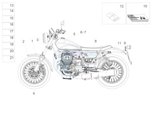 V9 Bobber 850 (USA) drawing Decal