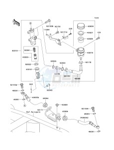 ZR 750 L [Z750 EU] (L7F-L8F) L8F drawing REAR MASTER CYLINDER