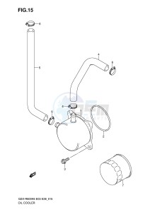 GSX-R600 (E3-E28) drawing OIL COOLER