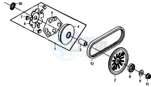 ALLO 50 45 KMH drawing CLUTCH / V BELT