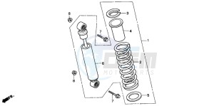 TRX200D FOURTRAX 200 drawing REAR CUSHION