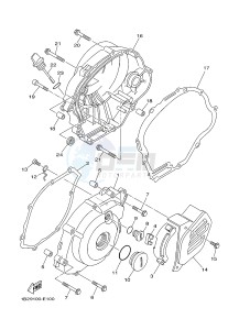 TT-R125 TT-R125LW (2CP4) drawing CRANKCASE COVER 1