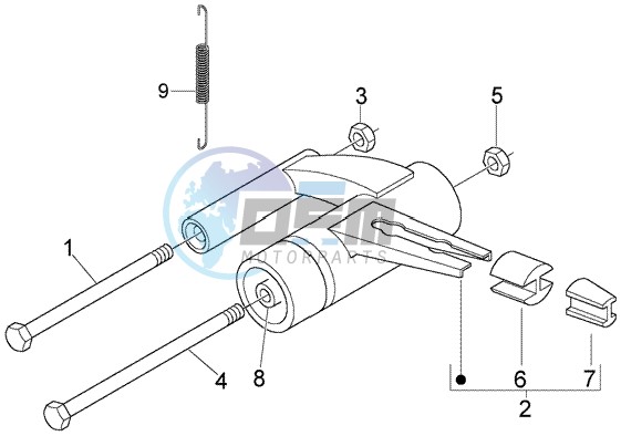 Swinging arm