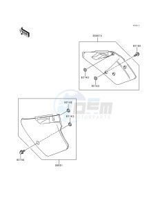 KX 250 K [KX250] (K2) [KX250] drawing SIDE COVERS