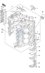 DF 300AP drawing Cylinder Block