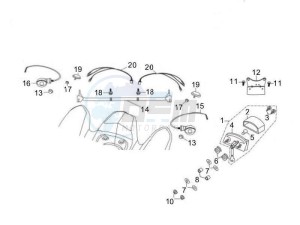 Oregon 250 drawing Tail light - Turn signal lamps