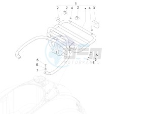 GTS 150 SUPER 4T 3V IE ABS E4 (EMEA) drawing Rear luggage rack