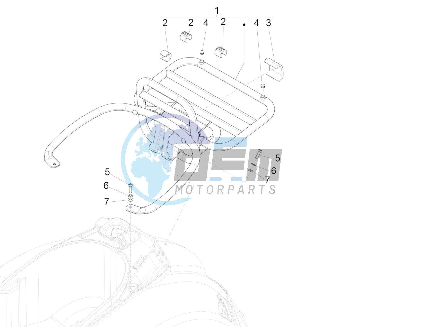 Rear luggage rack