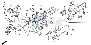 CB125T drawing WIRE HARNESS/ IGNITION COIL