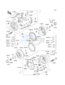 KAF620 G MULE 3000 (G1-G5) MULE 3000 drawing FRONT HUBS_BRAKES