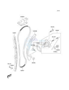 KLX 400 A [KLX400SR KLX400R] (A1-A2 A2 CAN ONLY) [KLX400SR KLX400R] drawing CAM CHAIN_TENSIONER