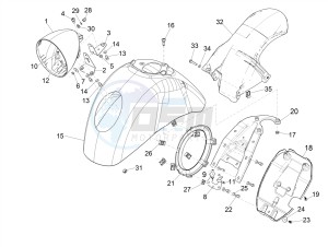 GTV 300 HPE SEI GIORNI IE E4 ABS (NAFTA) drawing Wheel housing - Mudguard