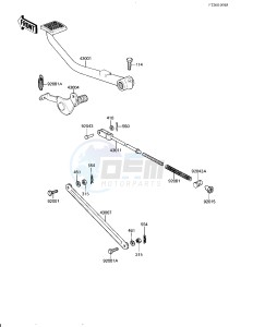 KZ 650 H [CSR] (H3) [CSR] drawing BRAKE PEDAL_TORQUE LINK -- 83 H3- -