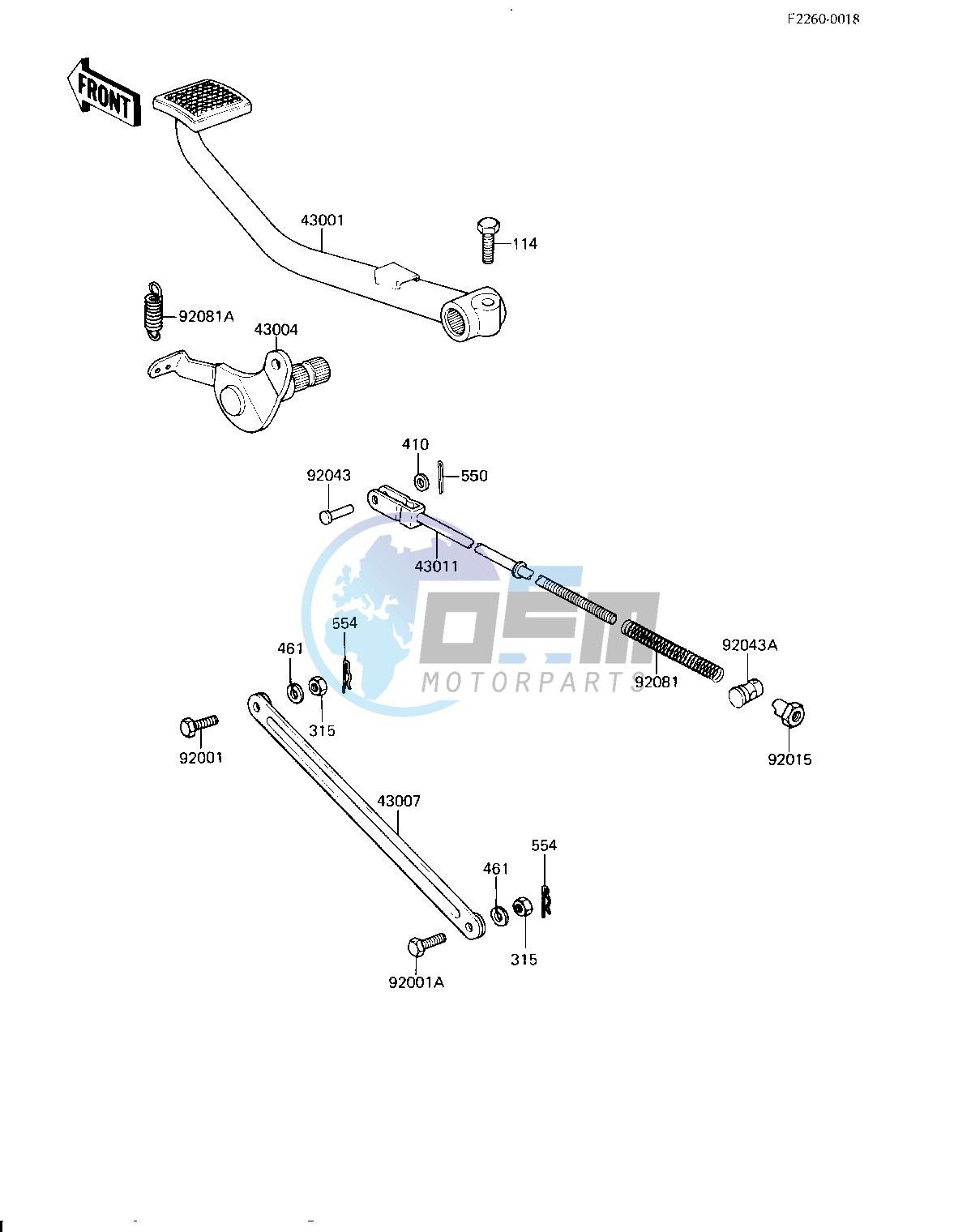 BRAKE PEDAL_TORQUE LINK -- 83 H3- -