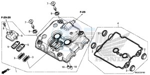 CB500FE CB500F UK - (E) drawing CYLINDER HEAD COVER