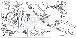 CBR600RAA Korea - (KO / ABS) drawing HANDLE PIPE/TOP BRIDGE