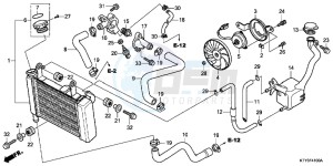 CBR125RSD CBR125RS UK - (E) drawing RADIATOR