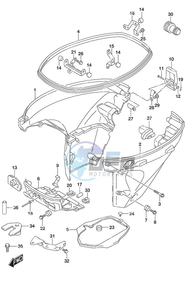 Side Cover Remote Control w/Power Tilt