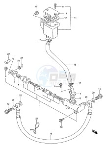 GSX750F (E2) drawing REAR MASTER CYLINDER