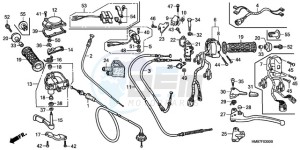 TRX250TM9 Australia - (U) drawing HANDLE LEVER/SWITCH/CABLE