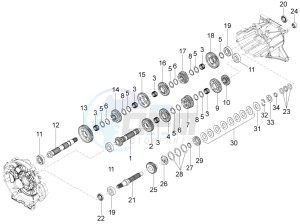 California 1400 Touring SE ABS 1380 USA CND drawing Versnellingsbak - Gear assembly