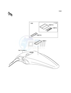 KX450F KX450FEF EU drawing Labels