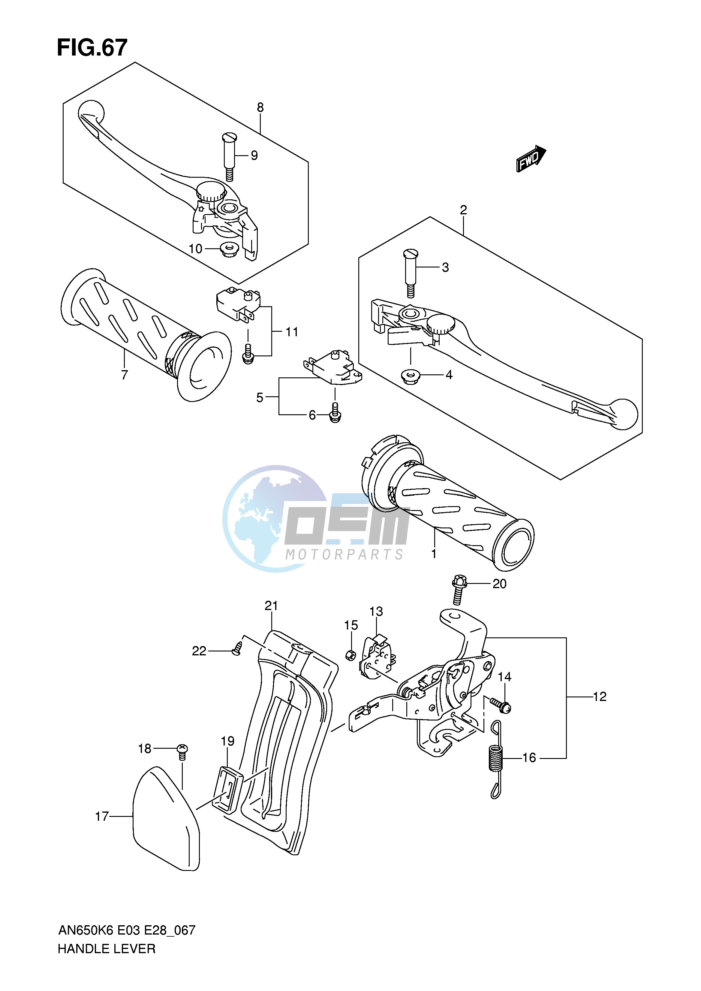 HANDLE LEVER (MODEL K6 K7 K8)