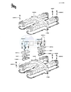 KZ 1100 L [LTD SHAFT] (L1) [LTD SHAFT] drawing CYLINDER HEAD COVER